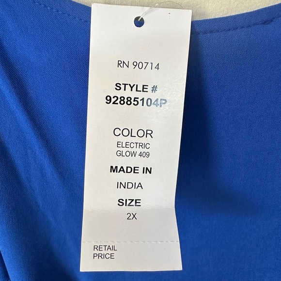 Ivy Street Blue Tiered Maxi Dress Size 2X Ruffled Layered Sleeveless Beach Boho - Picture 9 of 10